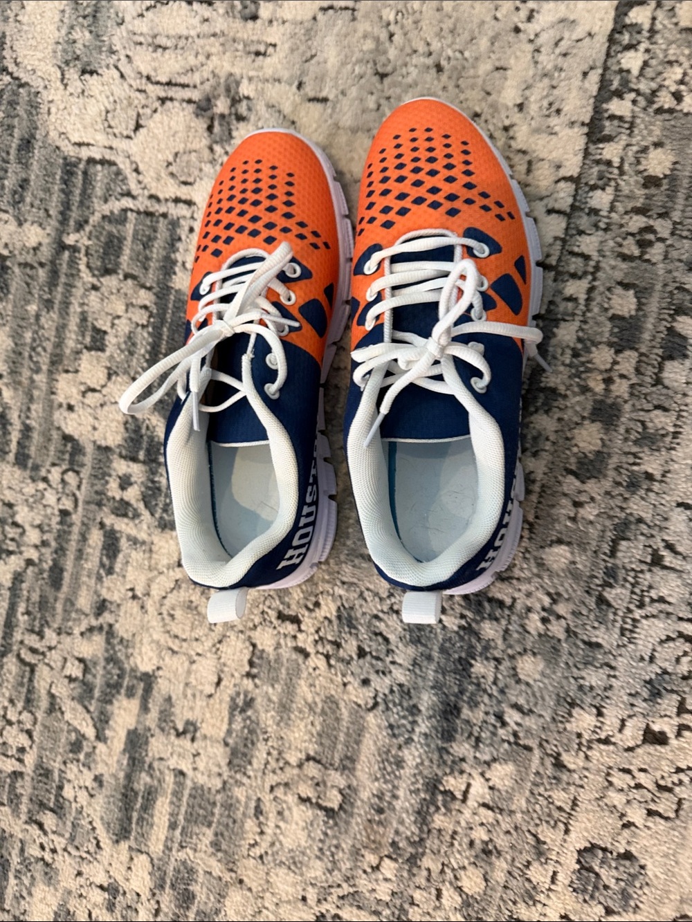 Woman’s Orange, White and Navy Astros  Sneakers